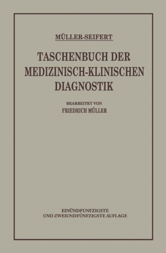 Taschenbuch der Medizinisch-Klinischen Diagnostik (e-bog) af Seifert, Otto