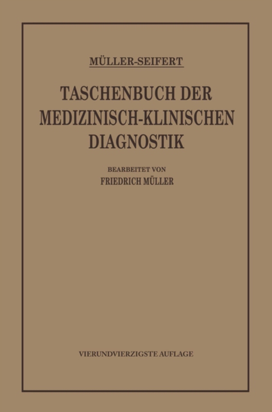 Taschenbuch der medizinisch-klinischen Diagnostik (e-bog) af Seifert, Otto