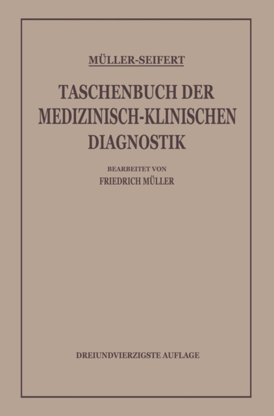 Taschenbuch der medizinisch-klinischen Diagnostik