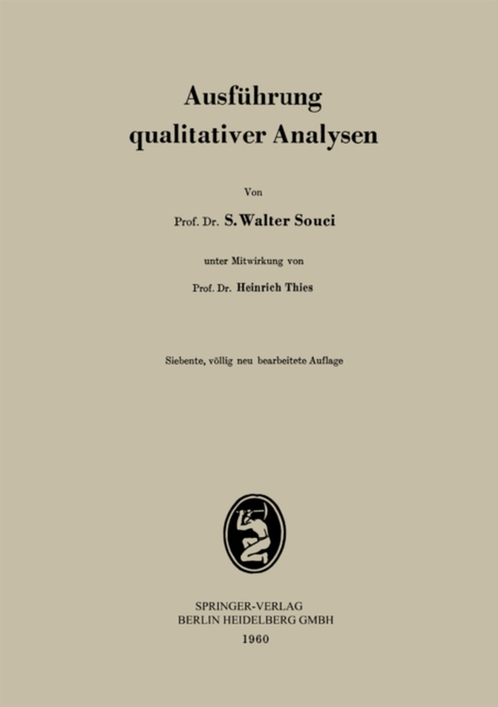 Ausführung qualitativer Analysen (e-bog) af Souci, S.W.