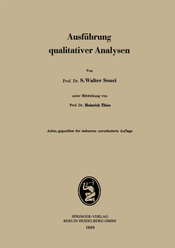 Ausführung qualitativer Analysen (e-bog) af Souci, S.W.