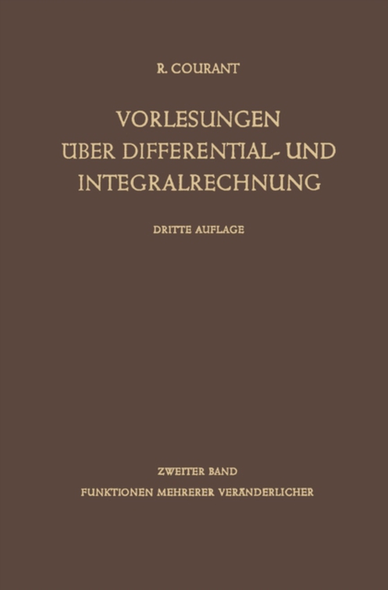 Vorlesungen über Differential- und Integralrechnung