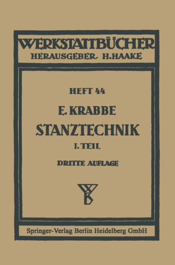 Stanztechnik (e-bog) af Krabbe, Erich