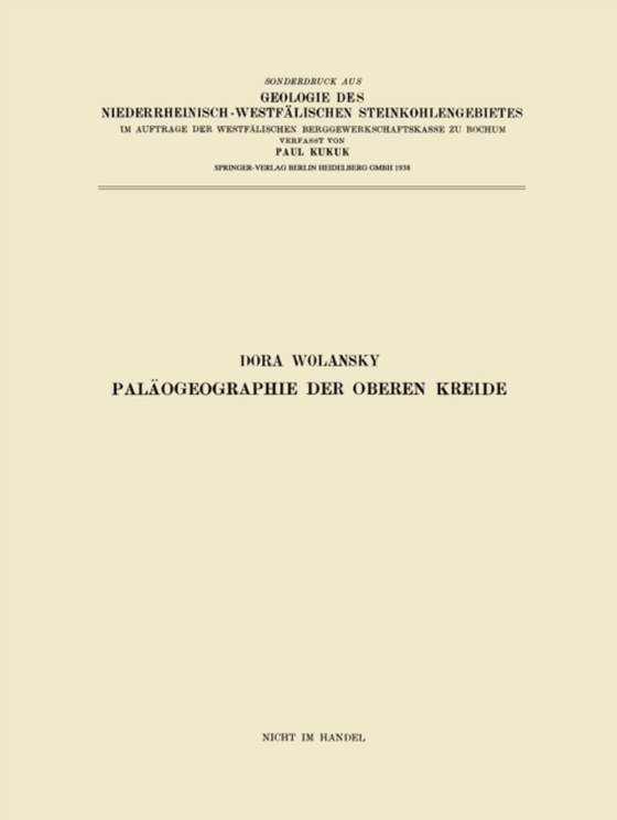 Paläogeographie der Oberen Kreide (e-bog) af Wolansky, Dora