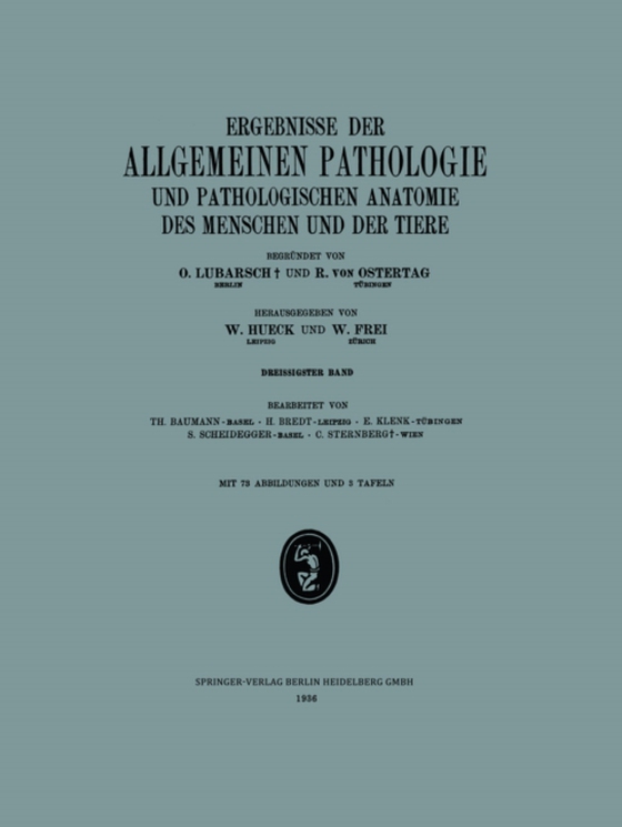 Ergebnisse der Allgemeinen Pathologie und Pathologischen Anatomie des Menschen und der Tiere (e-bog) af Sternberg, Carl