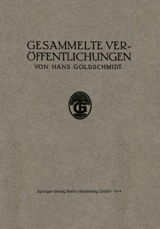 Gesammelte Veröffentlichungen (e-bog) af Goldschmidt, Hans