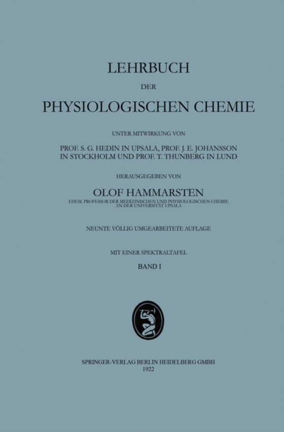 Lehrbuch der Physiologischen Chemie (e-bog) af Hammarsten, Olof