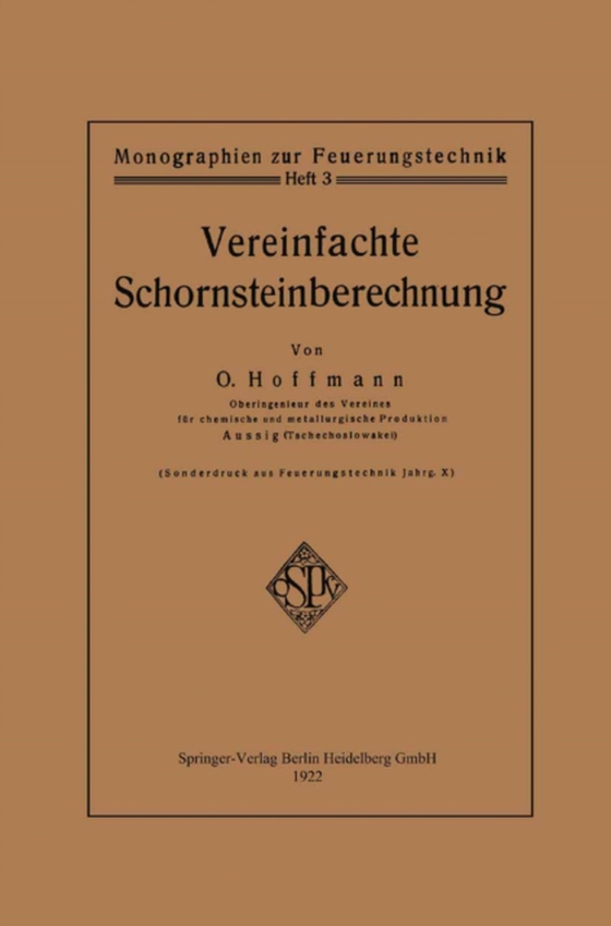 Vereinfachte Schornsteinberechnung (e-bog) af Hoffmann, Otto