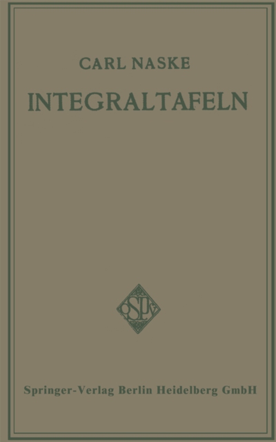 Integraltafeln (e-bog) af Naske, Carl