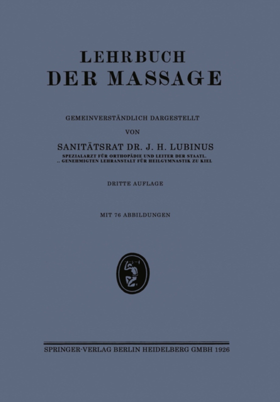 Lehrbuch der Massage (e-bog) af Lubinus, Johann Hermann