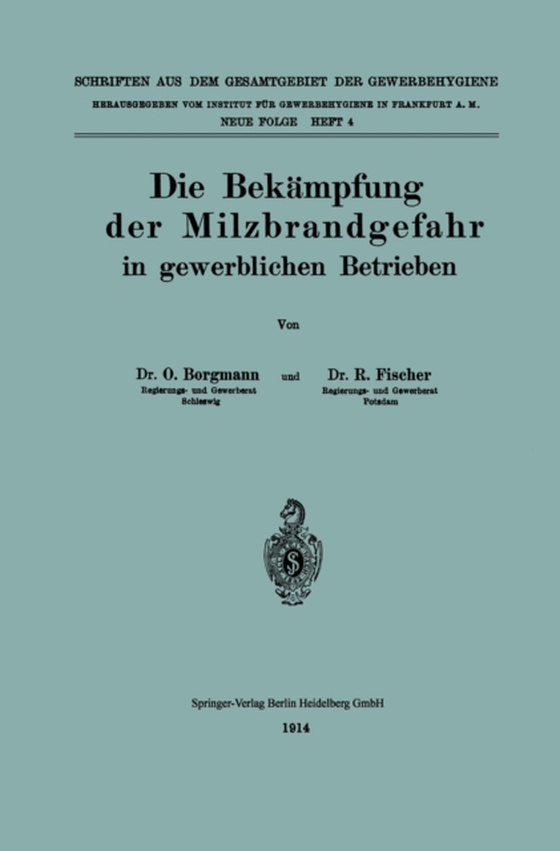 Die Bekämpfung der Milzbrandgefahr in gewerblichen Betrieben (e-bog) af Fischer, Richard