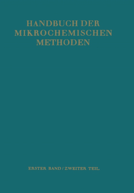 Waagen und Geräte zur Anorganischen Mikro-Gewichtsanalyse (e-bog) af -