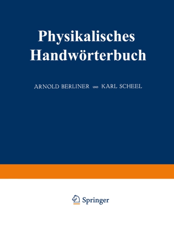 Physikalisches Handwörterbuch (e-bog) af Nernst, Walther