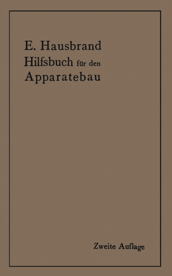 Hilfsbuch für den Apparatebau