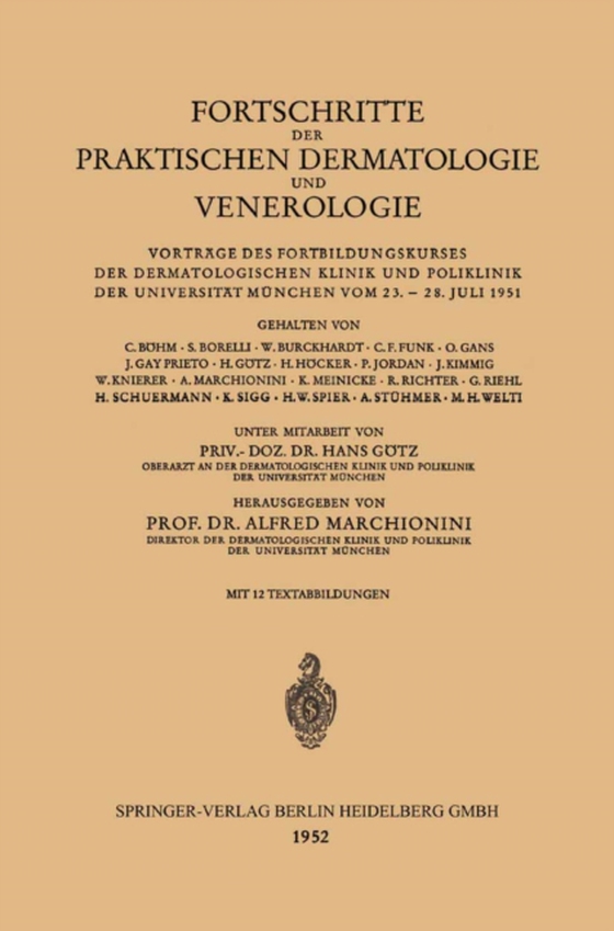 Fortschritte der Praktischen Dermatologie und Venerologie (e-bog) af Marchionini, Alfred