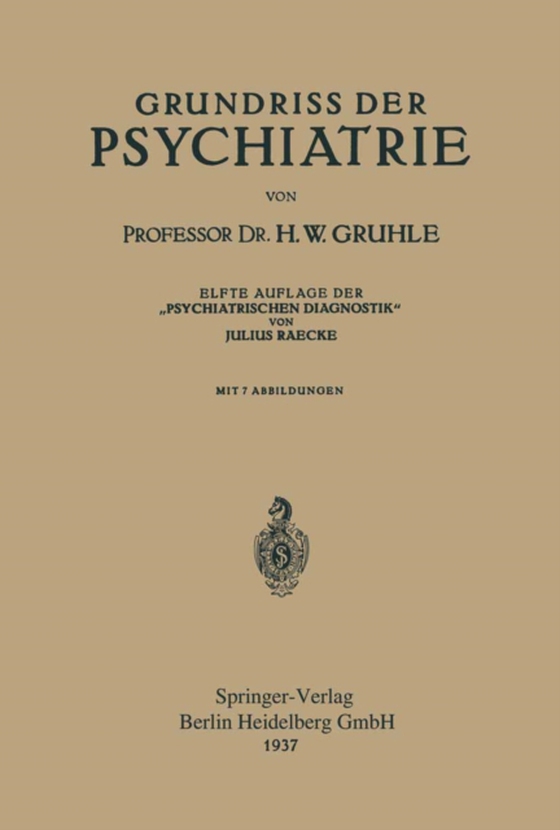 Grundriss der Psychiatrie (e-bog) af Raecke, Julius