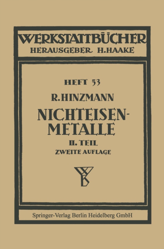 Nichteisenmetalle (e-bog) af Hinzmann, Reinhold