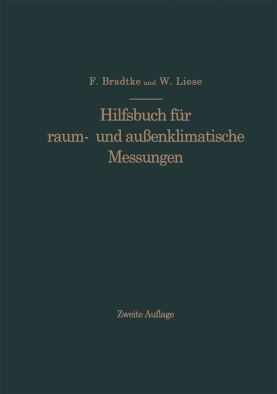 Hilfsbuch für raum- und außenklimatische Messungen (e-bog) af Bradtke, Franz