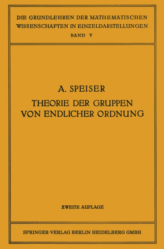 Die Theorie der Gruppen von Endlicher Ordnung (e-bog) af Speiser, Andreas