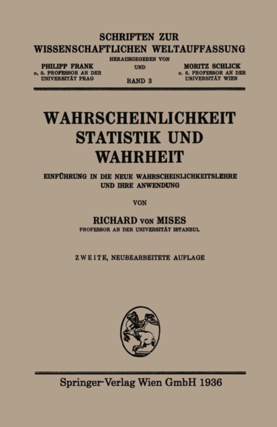 Wahrscheinlichkeit, Statistik und Wahrheit (e-bog) af Mises, Richard Von