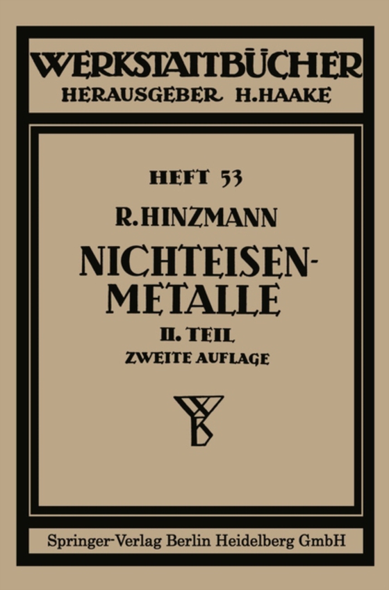 Nichteisenmetalle (e-bog) af Hinzmann, Reinhold