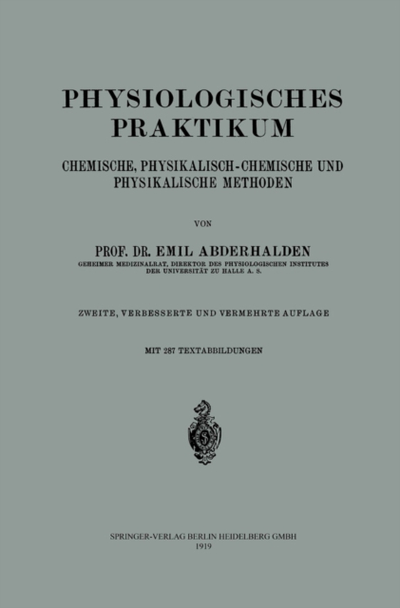 Physiologisches Praktikum (e-bog) af Abderhalden, Emil