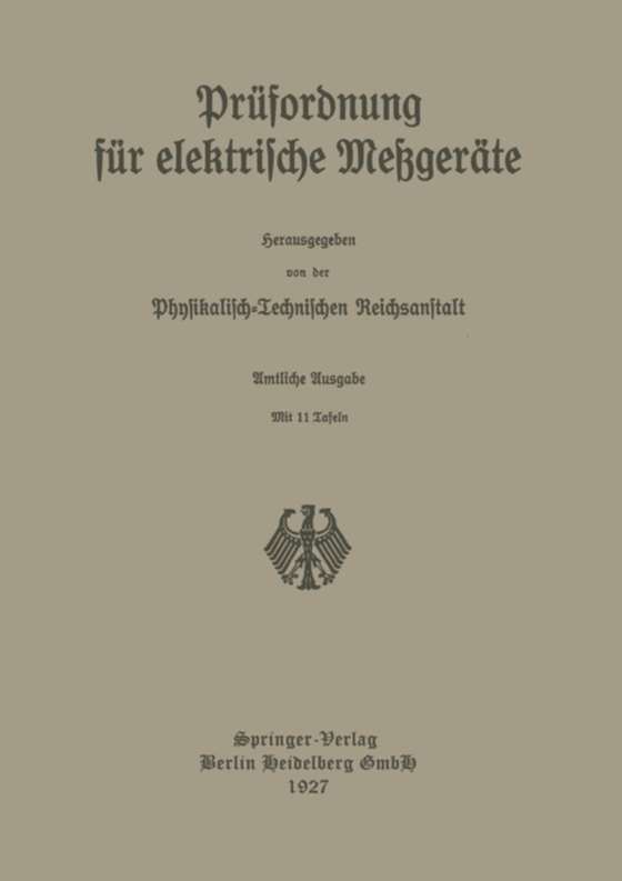 Prüfordnung für elektrische Meßgeräte