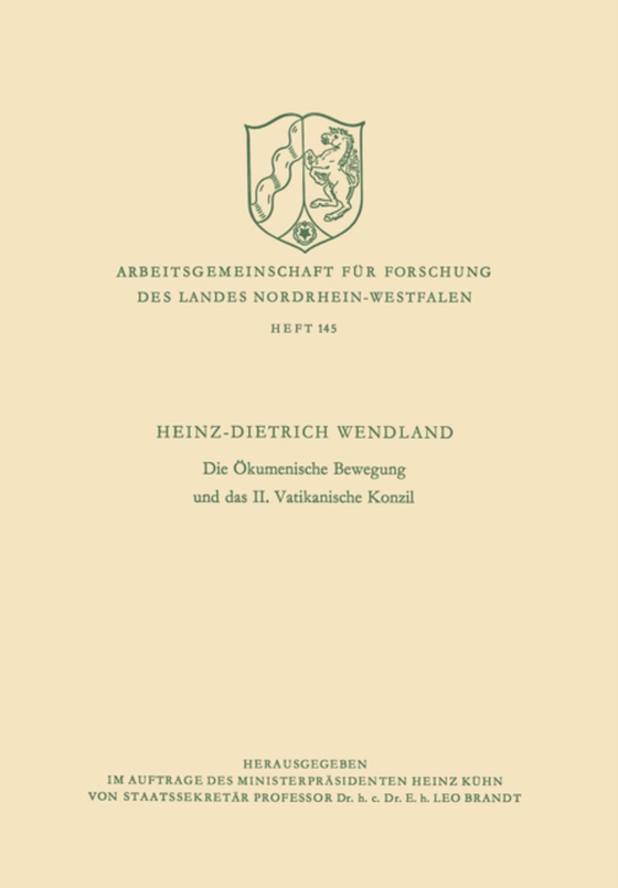 Die Ökumenische Bewegung und das II. Vatikanische Konzil (e-bog) af Wendland, Heinz-Dietrich