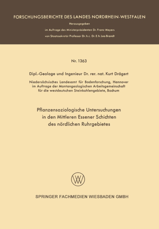 Pflanzensoziologische Untersuchungen in den mittleren Essener Schichten des nördlichen Ruhrgebietes (e-bog) af Dragert, Kurt