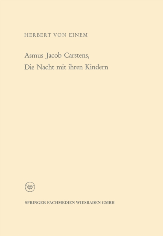 Asmus Jacob Carstens, Die Nacht mit ihren Kindern (e-bog) af Einem, Herbert von