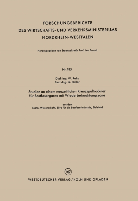 Studien an einem neuzeitlichen Kreuzspultrockner für Bastfasergarne mit Wiederbefeuchtungszone