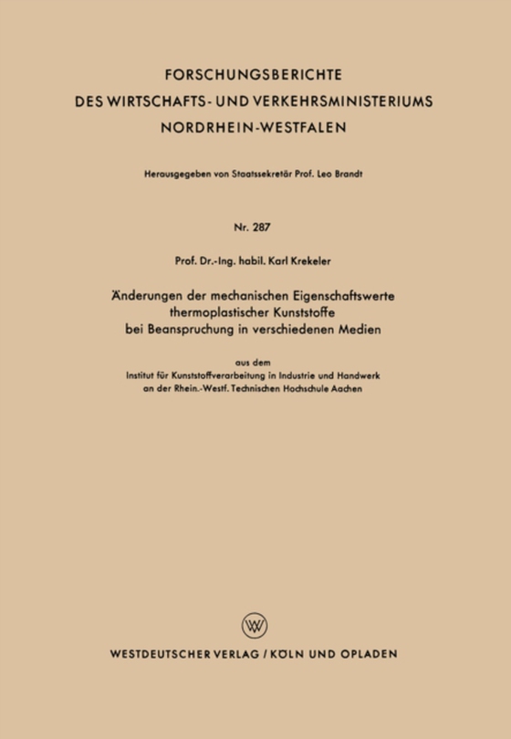 Änderungen der mechanischen Eigenschaftswerte thermoplastischer Kunststoffe bei Beanspruchung in verschiedenen Medien