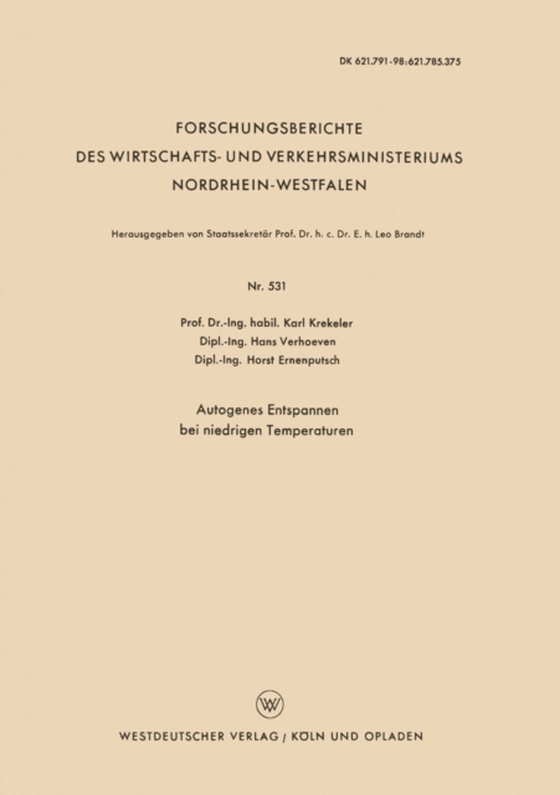 Autogenes Entspannen bei niedrigen Temperaturen (e-bog) af Krekeler, Karl