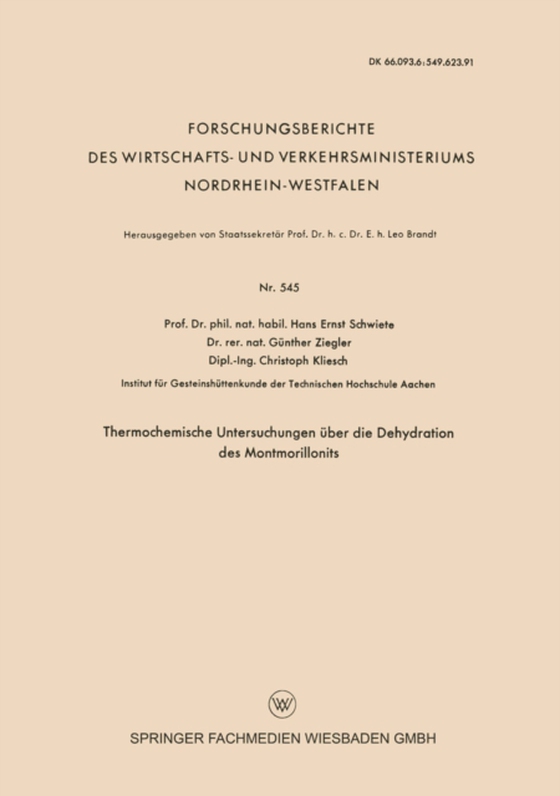 Thermochemische Untersuchungen über die Dehydration des Montmorillonits