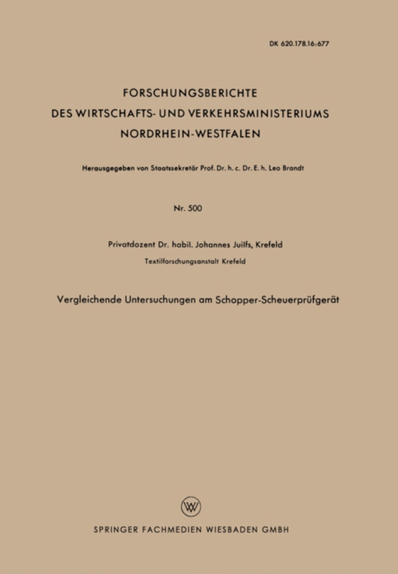 Vergleichende Untersuchungen am Schopper-Scheuerprüfgerät