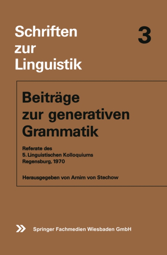 Beiträge zur generativen Grammatik