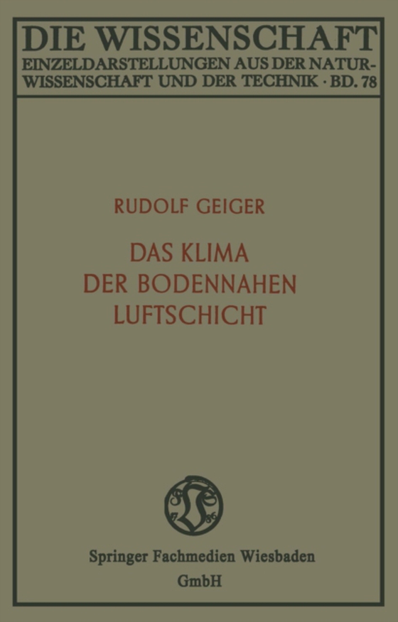 Das Klima der bodennahen Luftschicht (e-bog) af Geiger, Rudolf