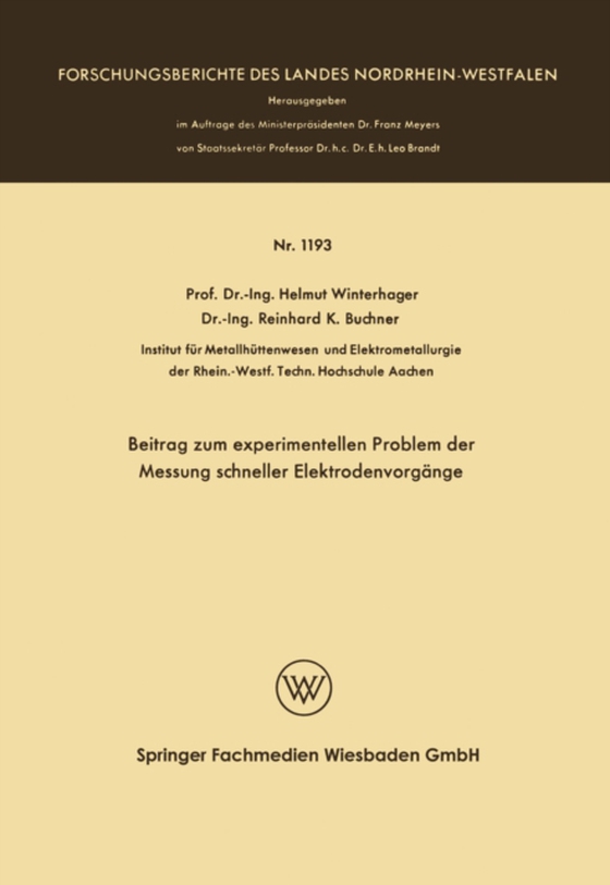 Beitrag zum experimentellen Problem der Messung schneller Elektrodenvorgänge (e-bog) af Winterhager, Helmut