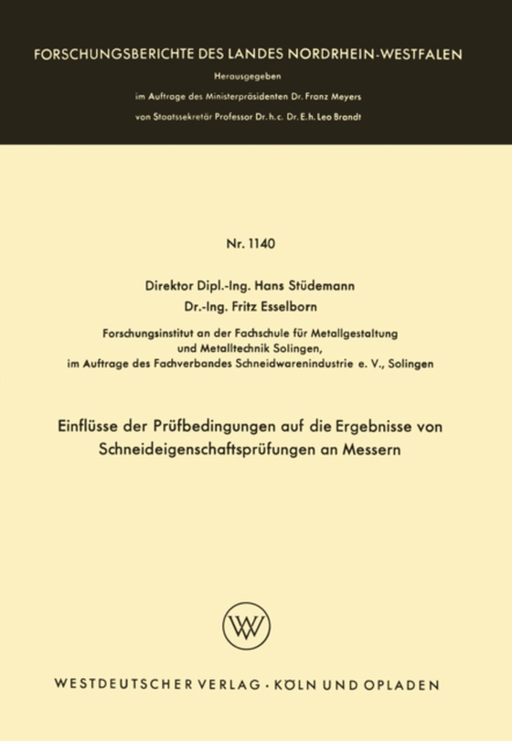 Einflüsse der Prüfbedingungen auf die Ergebnisse von Schneideigenschaftsprüfungen an Messern