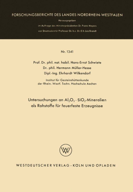 Untersuchungen an Al2O3 · SiO2-Mineralien als Rohstoffe für feuerfeste Erzeugnisse