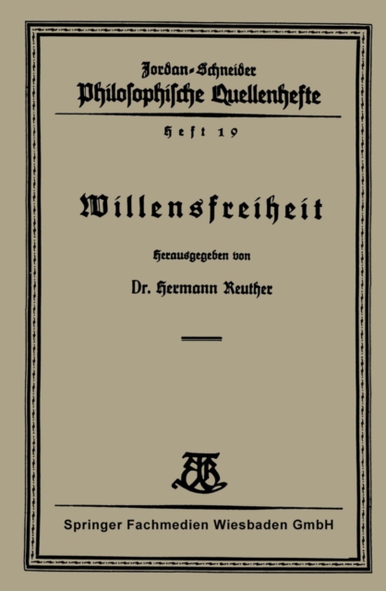 Willensfreiheit (e-bog) af Reuther, Hermann