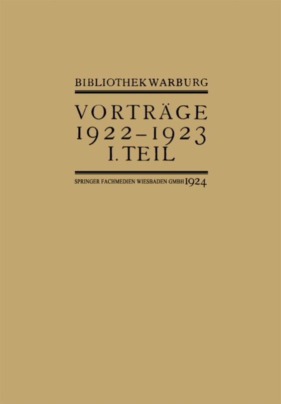 Vorträge der Bibliothek Warburg