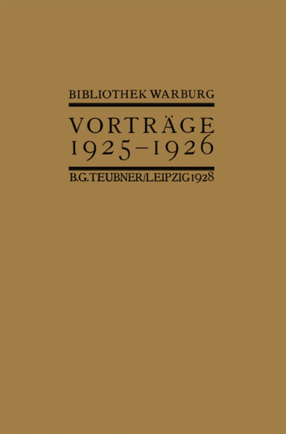 Vorträge der Bibliothek Warburg