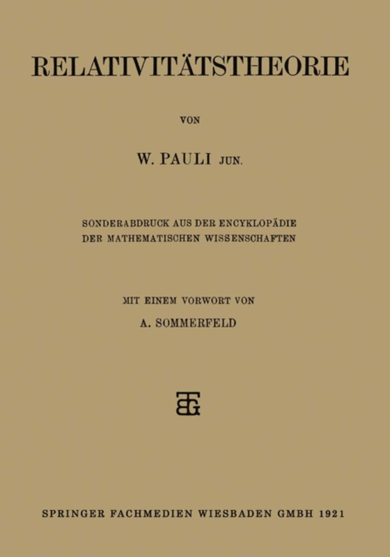 Relativitätstheorie (e-bog) af Pauli, W.