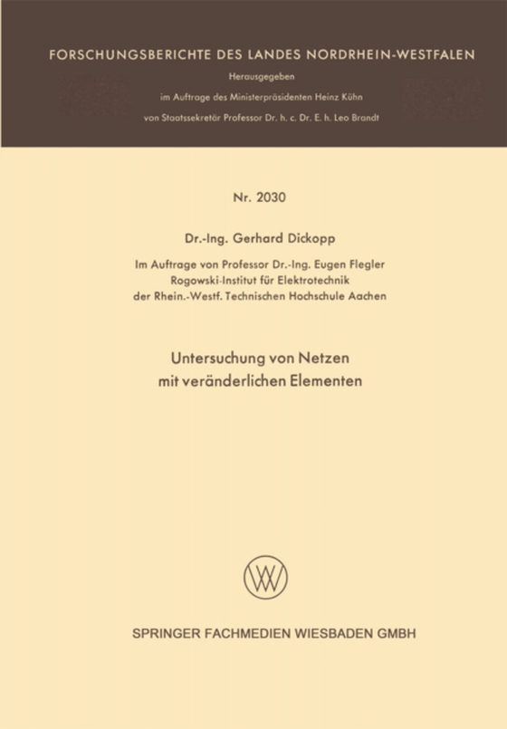 Untersuchung von Netzen mit veränderlichen Elementen (e-bog) af Dickopp, Gerhard