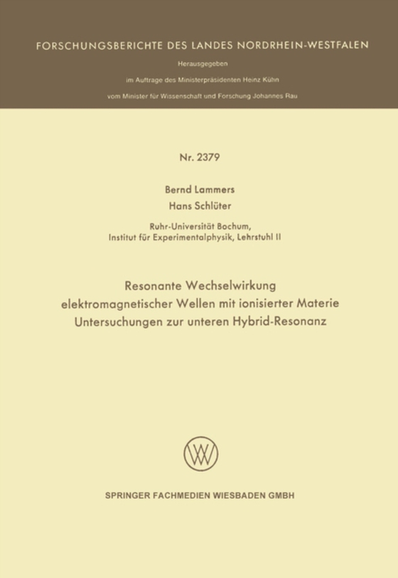 Resonante Wechselwirkung elektromagnetischer Wellen mit ionisierter Materie (e-bog) af Schluter, Hans