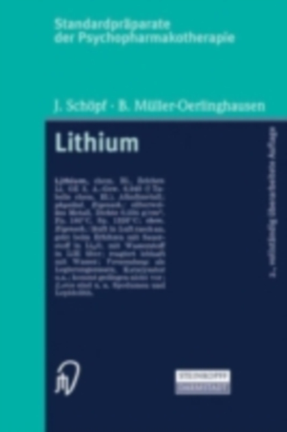 Standardpräparate der Psychopharmakotherapie. Lithium (e-bog) af Muller-Oerlinghausen, B.