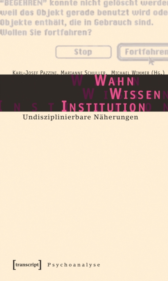 Wahn - Wissen - Institution (e-bog) af -