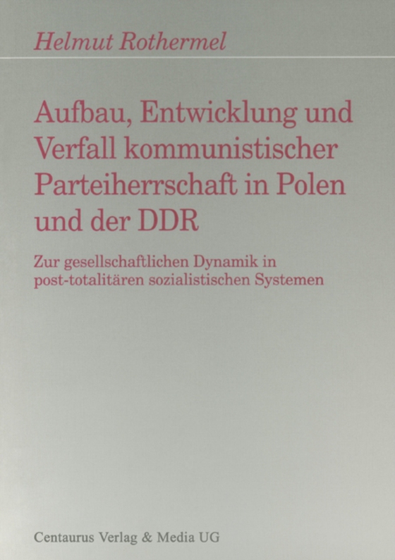 Aufbau, Entwicklung und Zerfall kommunistischer Parteiherrschaft in Polen und der DDR (e-bog) af Rothermel, Helmut