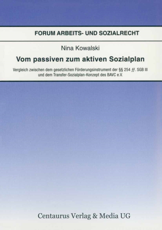 Vom passiven zum aktiven Sozialplan (e-bog) af Kowalski, Nina